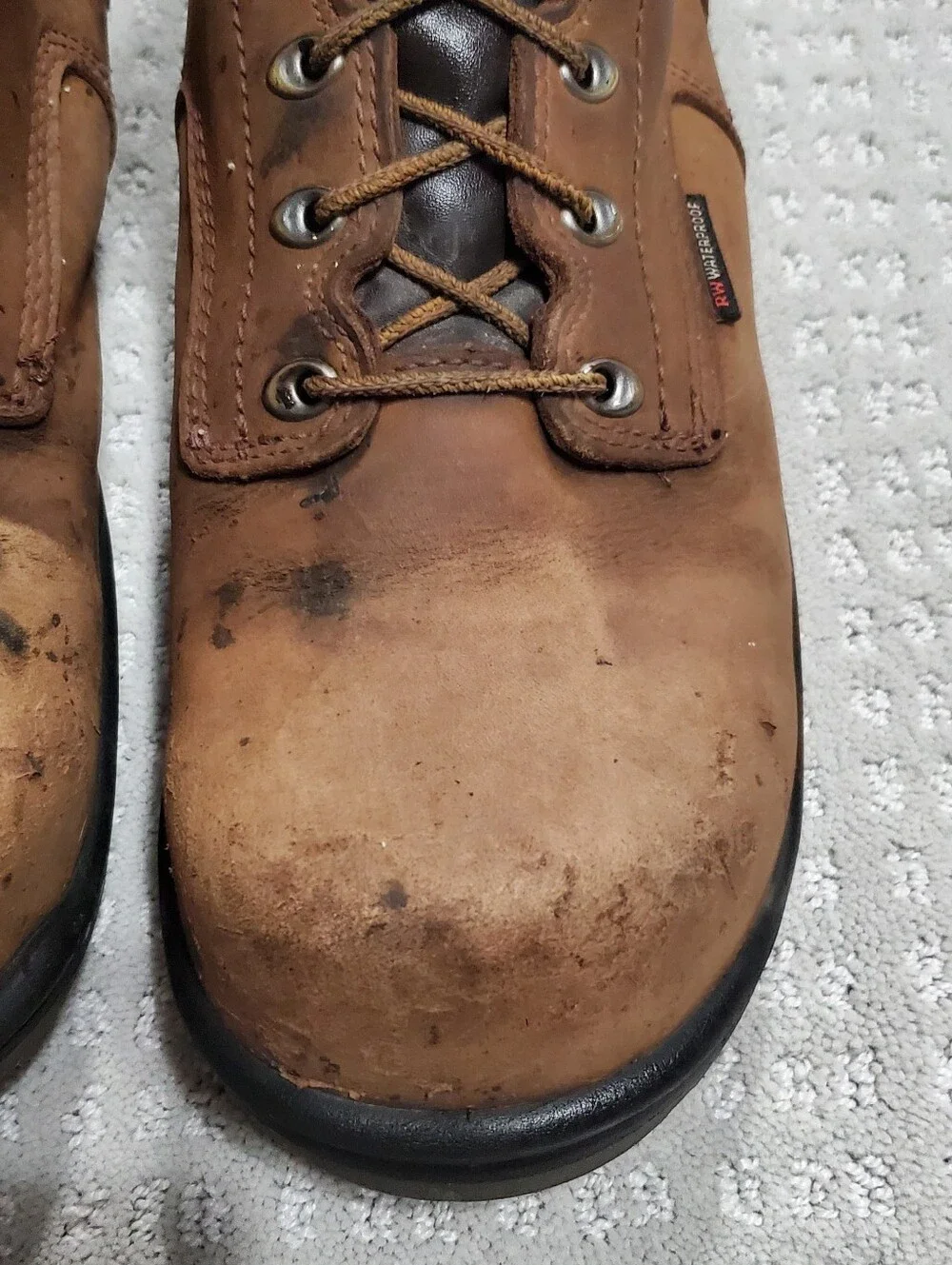 Red Wing King Toe Waterproof Work Boots Brown Leather Steel Toeen Size 11.5 D